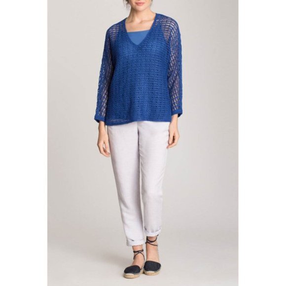 Nic + Zoe - Everyday Linen Pant - Smoke - 12 - Picture 4 of 4